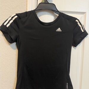 Adidas Kids Black and White Short Sleeve Tee
